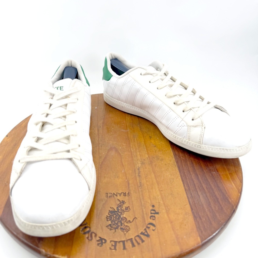 Lacoste Graduate 318 1 Sneakers Mens 11 White Green Leather Low Top